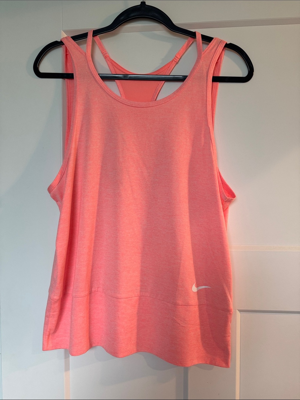 Nike Coral Pink Double-Strap Athletic Tank Top